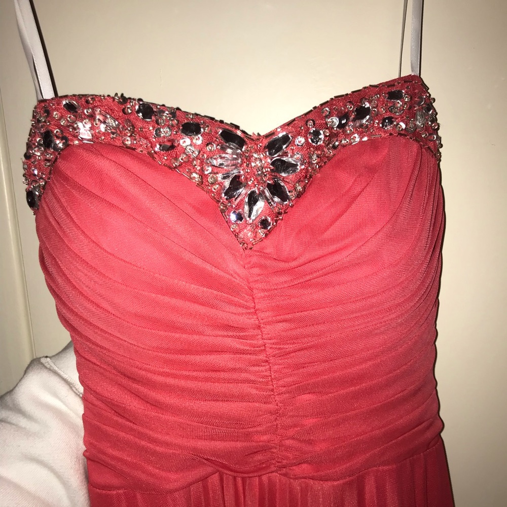 Hot pink formal dress